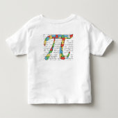 T-Shirt baby wit pinumber patterned (Achterkant)