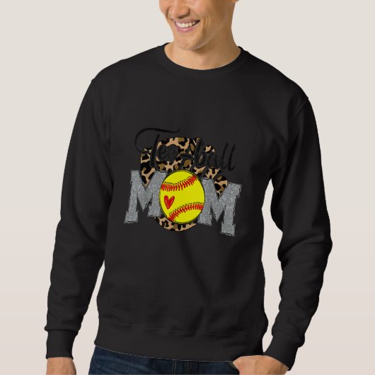 T-shirt bal mam luipaard softbal mam Moederdag 20 (Voorkant)