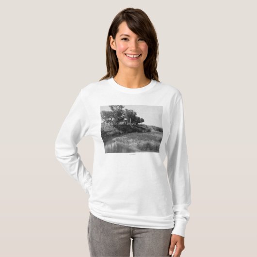 T-shirt balk op Pet Creek-foto (Voorkant volledig)