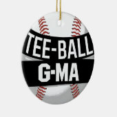 T-shirt-Ball G-Ma Funny Teeball Oma Keramisch Ornament (Rechts)