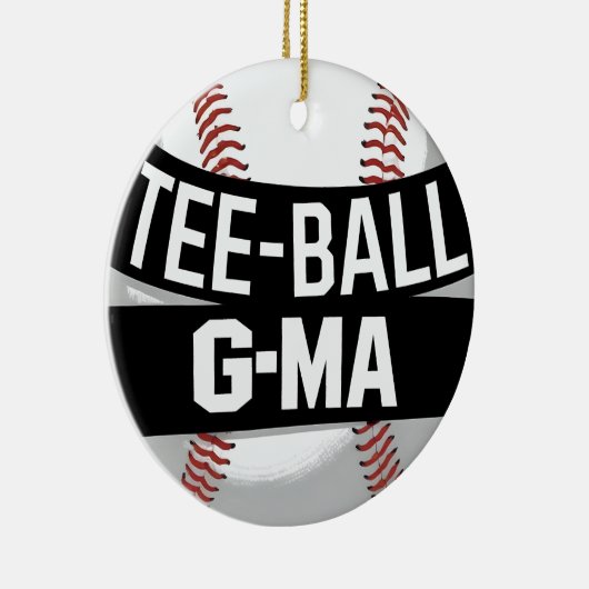T-shirt-Ball G-Ma Funny Teeball Oma Keramisch Ornament (Rechts)
