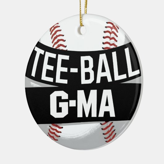 T-shirt-Ball G-Ma Funny Teeball Oma Keramisch Ornament (Links)