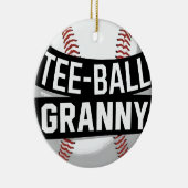 T-shirt-Ball Granny Teeball Oma Keramisch Ornament (Rechts)