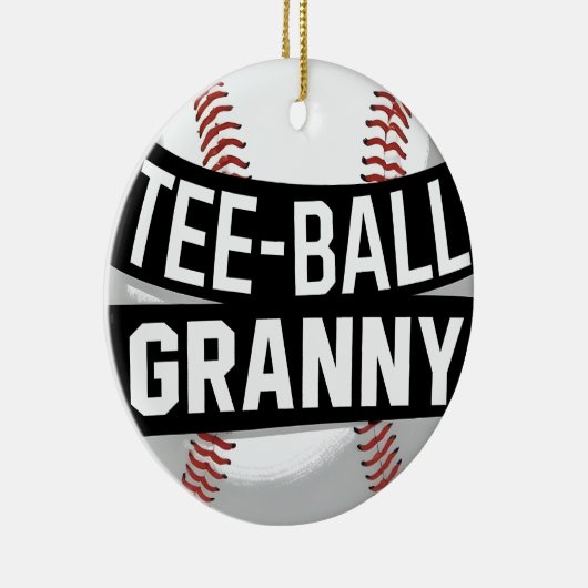 T-shirt-Ball Granny Teeball Oma Keramisch Ornament (Rechts)