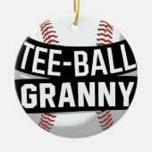 T-shirt-Ball Granny Teeball Oma Keramisch Ornament (Voorkant)