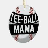 T-shirt-Ball Mama Funny Teeball Mom Keramisch Ornament (Rechts)