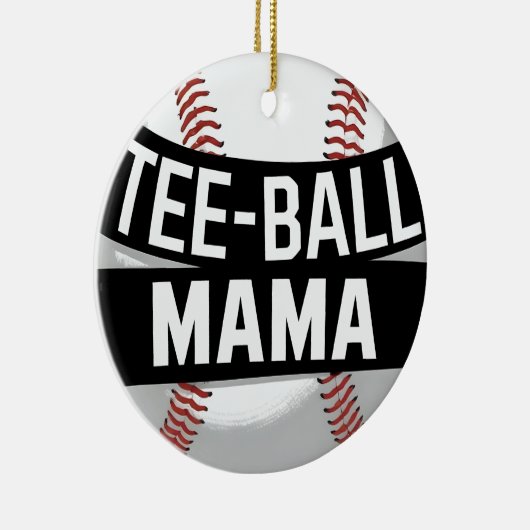 T-shirt-Ball Mama Funny Teeball Mom Keramisch Ornament (Rechts)