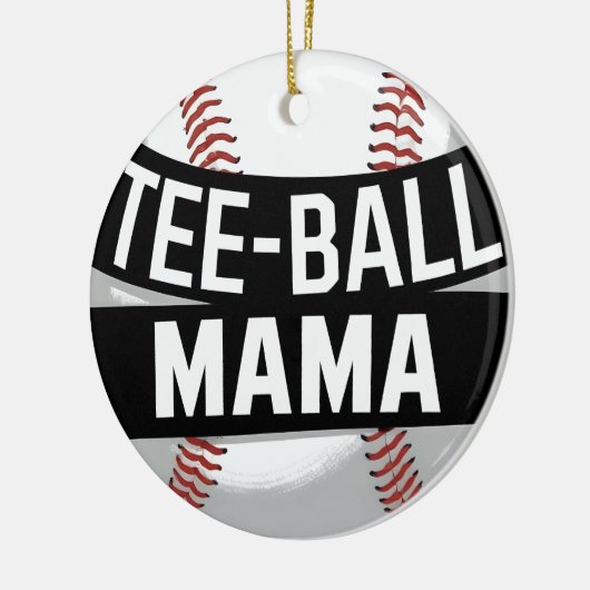 T-shirt-Ball Mama Funny Teeball Mom Keramisch Ornament (Links)