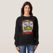 T-shirt Ball mama Softball Leopard Bleaching Moede (Voorkant volledig)