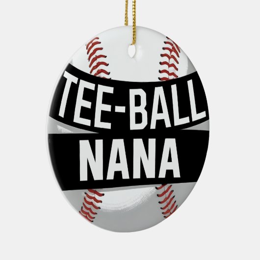 T-shirt-Ball Nana Funny Teeball Oma Keramisch Ornament (Rechts)