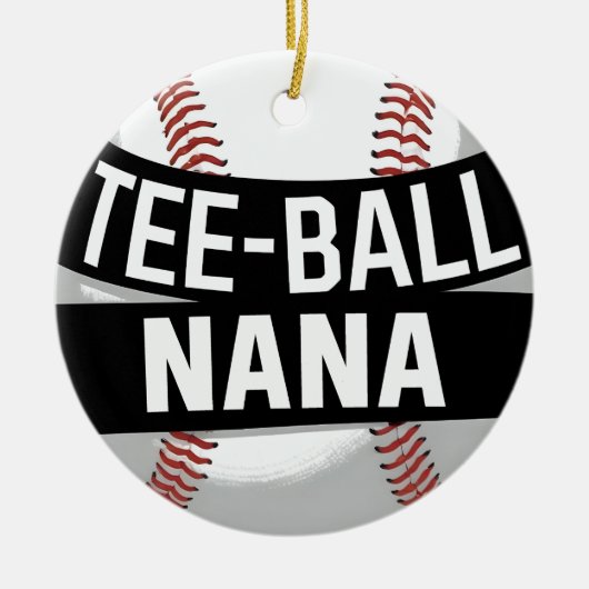 T-shirt-Ball Nana Funny Teeball Oma Keramisch Ornament (Voorkant)