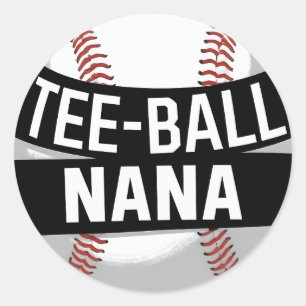T-shirt-Ball Nana Funny Teeball Oma Ronde Sticker