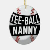 T-shirt-Ball Nanny Funny Teeball Oma Keramisch Ornament (Rechts)