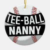 T-shirt-Ball Nanny Funny Teeball Oma Keramisch Ornament (Voorkant)