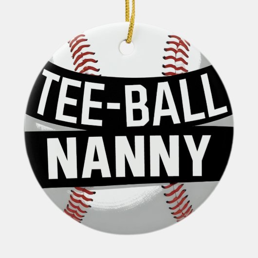 T-shirt-Ball Nanny Funny Teeball Oma Keramisch Ornament (Voorkant)