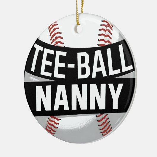 T-shirt-Ball Nanny Funny Teeball Oma Keramisch Ornament (Links)