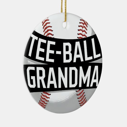 T-shirt-Ball Oma Teeball Grootmoeder Keramisch Ornament (Rechts)