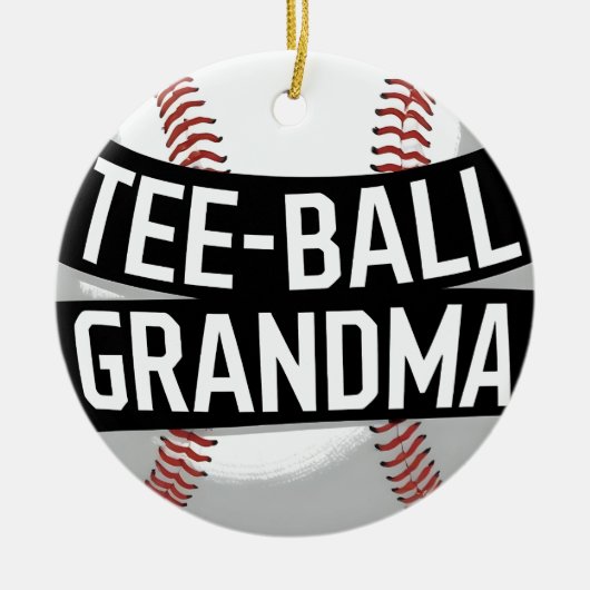 T-shirt-Ball Oma Teeball Grootmoeder Keramisch Ornament (Voorkant)
