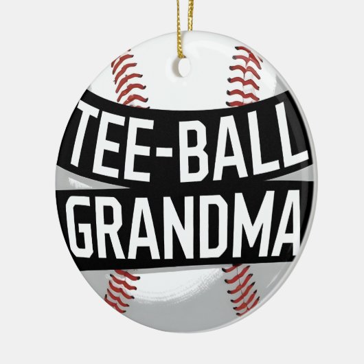 T-shirt-Ball Oma Teeball Grootmoeder Keramisch Ornament (Links)