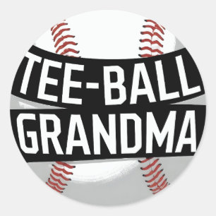 T-shirt-Ball Oma Teeball Grootmoeder Ronde Sticker