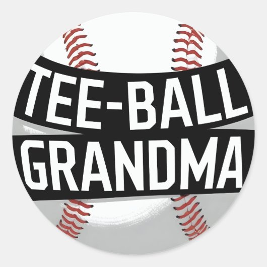 T-shirt-Ball Oma Teeball Grootmoeder Ronde Sticker (Voorkant)