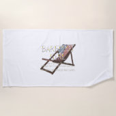 T-SHIRT Barefoot Girl Beach Towel Strandlaken (Voorkant)