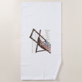 T-SHIRT Barefoot Girl Beach Towel Strandlaken (Voorkant)
