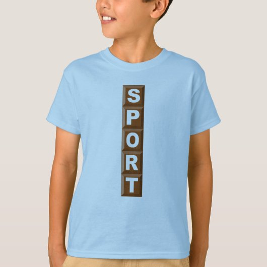 T-SHIRT BASIE BLEU CHOCOLAT SPORT (Voorkant)