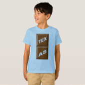 T-SHIRT BASIE BLUE CIEL TEXAS CHOCOLAT (Voorkant volledig)
