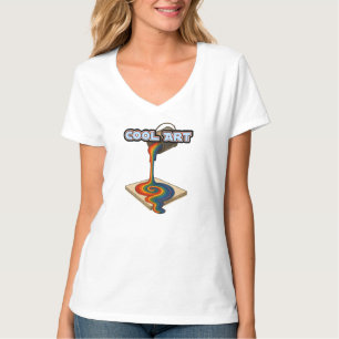 T-Shirt, basis V-Neck, voor vrouwen T-shirt