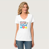 T-Shirt, basis V-Neck, voor vrouwen T-shirt (Voorkant volledig)