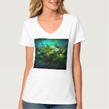 T-Shirt, basis V-Neck, voor vrouwen