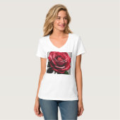 T-Shirt, basis V-Neck, voor vrouwen T-shirt (Voorkant volledig)
