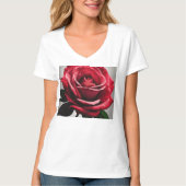 T-Shirt, basis V-Neck, voor vrouwen T-shirt (Voorkant)