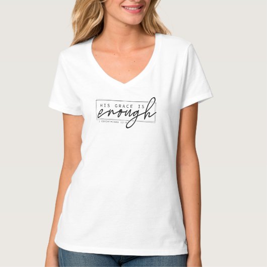 T-Shirt, basis V-Neck, voor vrouwen T-shirt (Voorkant)