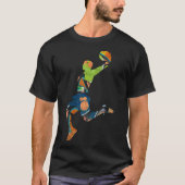 t shirt basket graffiti Silhouette Basketbal (Voorkant)