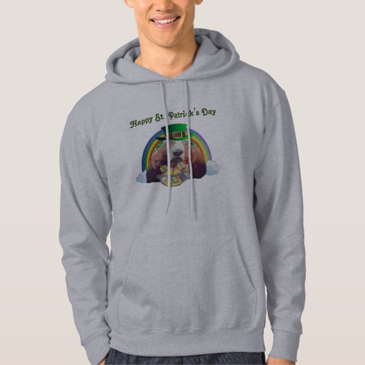 T-Shirt Basset Hound Happy St. Patrick's Day (Voorkant)