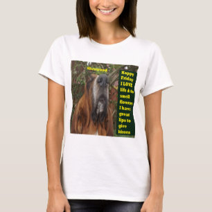 T-Shirt Basset Hound Happy Vrijdag I Love Life