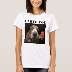 T-Shirt Basset Hound Ik hou van je