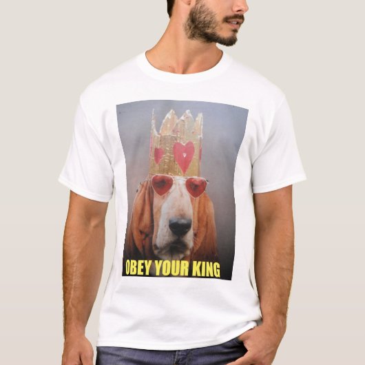 T-Shirt Basset Hound King (Voorkant)