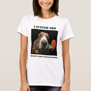 T-Shirt Basset Hound with Flowers