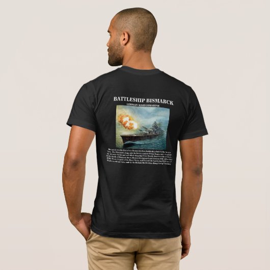 T-shirt Battleship Bismarck (Achterkant volledig)