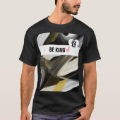 T-shirt Be KIND Trend AbstractArt Zwart Wit Goud (Voorkant)