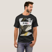 T-shirt Be KIND Trend AbstractArt Zwart Wit Goud (Voorkant volledig)
