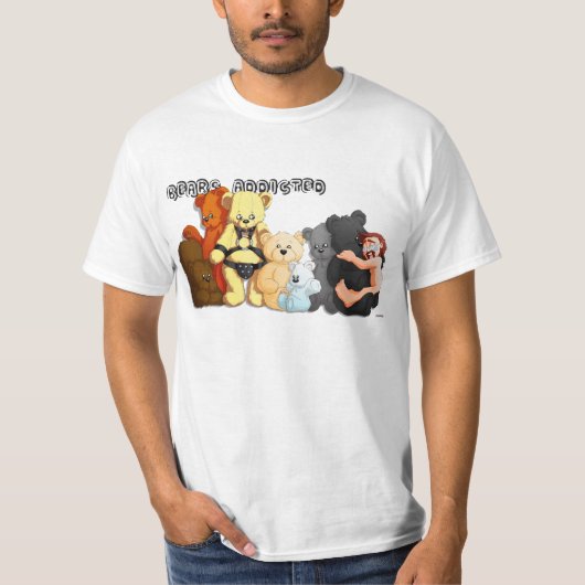 T-shirt BEARS ADDICTED (Voorkant)