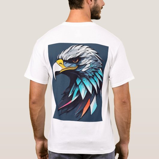 T-shirt bedrukte adelaar (Achterkant)