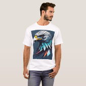 T-shirt bedrukte adelaar (Voorkant volledig)