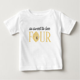 T-shirt 'Bee 4th verjaardag Sweet to Bee Four'