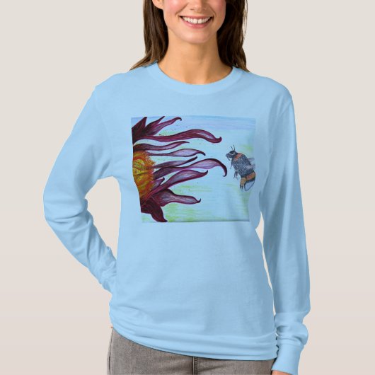 T-shirt - Bee- en bloemenkunst (Voorkant)