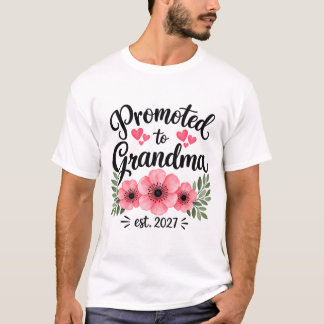 T-shirt 'Benoemd tot oma 2027', Nieuwe oma